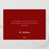 おもしろいは非常に陽気なクリスマス小妖精や小人家族の休日 箔シーズンカード (裏面)