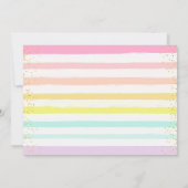 おもしろいは1人の女の子へ1st誕生日レインボーフォト 招待状 (裏面)