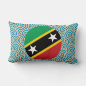 おもしろいは、聖者Kittsの円形の旗およびネビス満ちました ランバークッション (裏面)