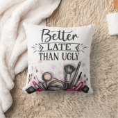 おもしろいは、醜い自己皮肉なメイクよりも遅い クッション (ブランケット)