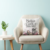 おもしろいは、醜い自己皮肉なメイクよりも遅い クッション (椅子)