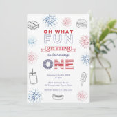 おもしろいはONE INDEPENDENCE Day 1st誕生日パーティー 招待状 (スタンド正面)