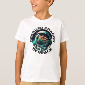 おもしろいひげドラゴン宇宙 Tシャツ (正面)