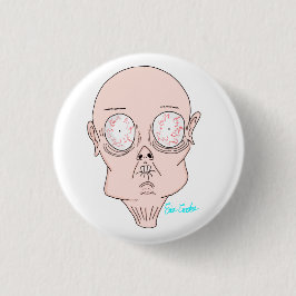 おもしろいびっくり顔のキャラクター 缶バッジ