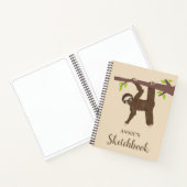 おもしろいぶら下がったパーソナライズされた's Sloth Kids Sketchbook ノートブック (内部)