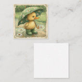 おもしろいへの飛び込み：愛らしいアヒルの雨 ノートカード (正面/裏面)