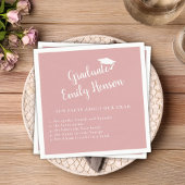 おもしろいほこりっぽいピンクの卒業についての事実 スタンダードカクテルナプキン