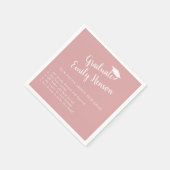 おもしろいほこりっぽいピンクの卒業についての事実 スタンダードカクテルナプキン (角)