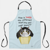 おもしろいぽちゃぽちゃのタビーキャットボックス エプロン (正面)