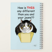 おもしろいぽちゃぽちゃのタビーキャットボックス ノートブック (裏面)