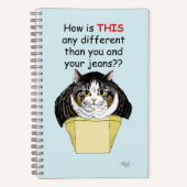 おもしろいぽちゃぽちゃのタビーキャットボックス ノートブック (正面)