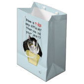 おもしろいぽちゃぽちゃのタビーキャットボックス ミディアムペーパーバッグ (正面アングル)