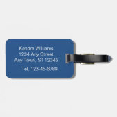 おもしろいめい想カエルのパーソナライズされた漫画 ラゲッジタグ (裏面横)