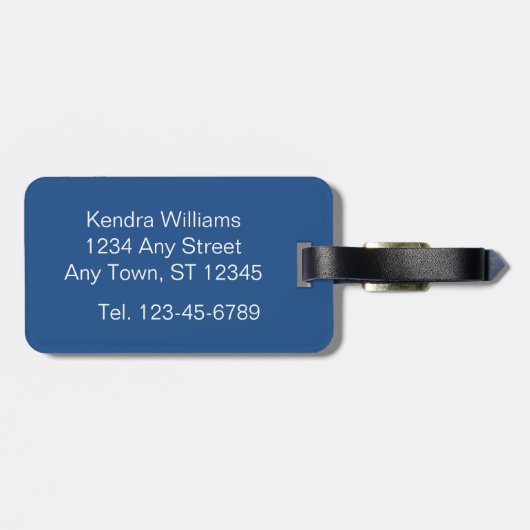 おもしろいめい想カエルのパーソナライズされた漫画 ラゲッジタグ (裏面横)