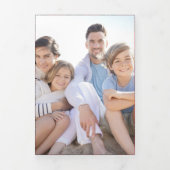 おもしろいめったに落ち着いて常に明るい格子模様のBurlap写真 三つ折りクリスマスカード (カバー)