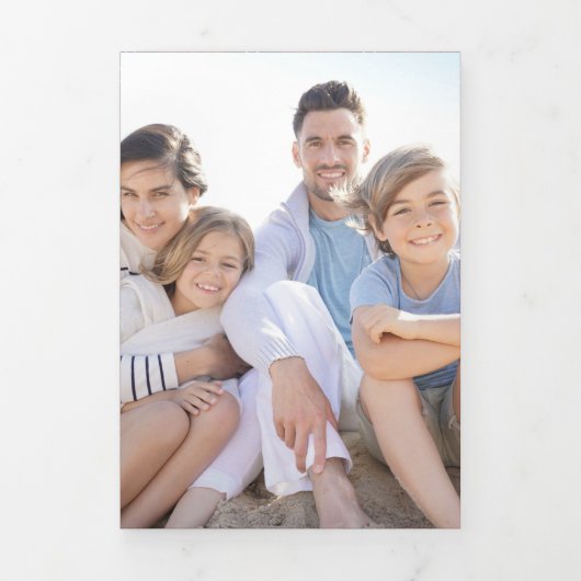 おもしろいめったに落ち着いて常に明るい格子模様のBurlap写真 三つ折りクリスマスカード (カバー)