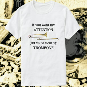 おもしろいもしトロンボーン Tシャツ