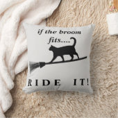 おもしろいもしハッピーハローウィンのブロムがフィット – 乗れ! クッション (ブランケット)