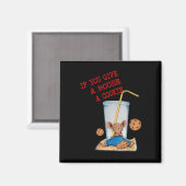 おもしろいもし与えCookieのコスメ誕生日 マグネット (正面/裏面)