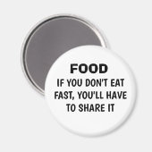 おもしろいもし速くな食べい冷蔵庫用マグネット マグネット (正面/裏面)