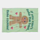 おもしろいもし「暑いなんて我慢できない」ジンジャーブレッドマン キッチンタオル (横)