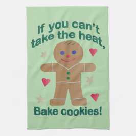 おもしろいもし「暑いなんて我慢できない」ジンジャーブレッドマン キッチンタオル