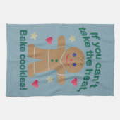 おもしろいもし「暑いなんて我慢できない」ジンジャーブレッドマン キッチンタオル (横)