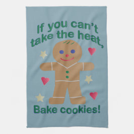 おもしろいもし「暑いなんて我慢できない」ジンジャーブレッドマン キッチンタオル