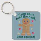 おもしろいもし「暑いなんて我慢できない」ジンジャーブレッドマン キーホルダー (正面)