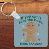 おもしろいもし「暑いなんて我慢できない」ジンジャーブレッドマン キーホルダー (正面)