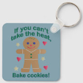 おもしろいもし「暑いなんて我慢できない」ジンジャーブレッドマン キーホルダー (裏面)