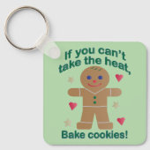 おもしろいもし「暑いなんて我慢できない」ジンジャーブレッドマン キーホルダー (正面)