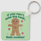 おもしろいもし「暑いなんて我慢できない」ジンジャーブレッドマン キーホルダー (裏面)