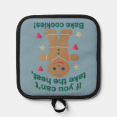 おもしろいもし「暑いなんて我慢できない」ジンジャーブレッドマン 鍋敷き (正面)