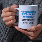 「おもしろいもちろん自分と話す」カスタム コーヒーマグカップ