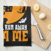 おもしろいももしハロウィーンのキッチンタオルじゃない キッチンタオル (四つ折り)