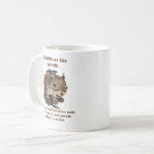 おもしろいやめアンチ喫煙やる気を起こさせる引用文リス コーヒーマグカップ (正面左)