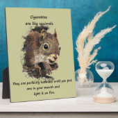 おもしろいやめ喫煙やる気を起こさせる引用文 フォトプラーク (側面)