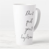 おもしろいやめ夢を見ない感動的 カフェラテマグ (右アングル)