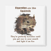 おもしろいやめ引用文やる気を起こさせる喫煙 マグネット (正面)