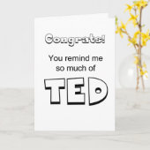 おもしろいやる気を起こさせるおめでとう カード (黄色い花)