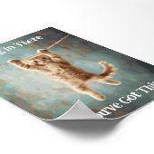 おもしろいやる気を起こさせるつるCat Poster ポスター (角)