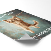 おもしろいやる気を起こさせるつるCat Poster ポスター (角)
