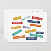 おもしろいやる気を起こさせる休暇旅行用語 ポストカード (正面/裏面)