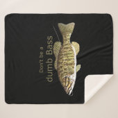 おもしろいやる気を起こさせる引用文はばかバスフィッシュではない シェルパブランケット (正面(横))