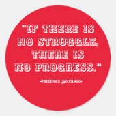 おもしろいやる気を起こさせる感動的引用文 ラウンドシール (正面)