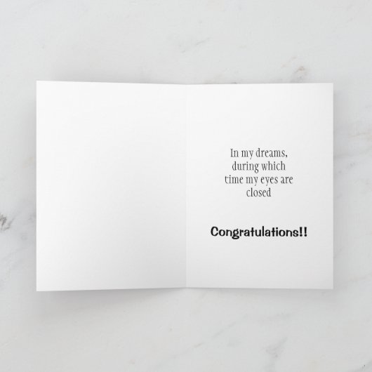 おもしろいやる気を起こさせる祝 カード (内部)