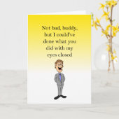 おもしろいやる気を起こさせる祝 カード (黄色い花)