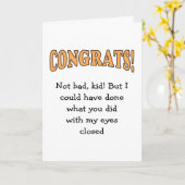 おもしろいやる気を起こさせる祝 カード (黄色い花)