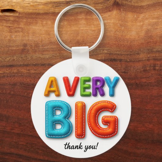 おもしろいよくはしゃぐとサンキューカード感じ文字 キーホルダー (裏面)